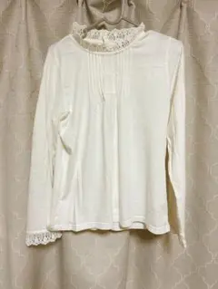 Samansa Mos2 レース付き長袖トップス