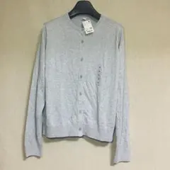 新品　UNIQLO ユニクロ　UVカット　クルーネックカーディガン　グレー　XL