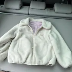 メゾピアノ　リバーシブルファージャケット ハート刺繍