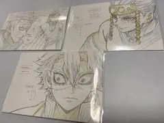 鬼滅の刃 無限列車編 原画ポストカード 3枚セット 不死川実弥 玄弥 天元 行冥