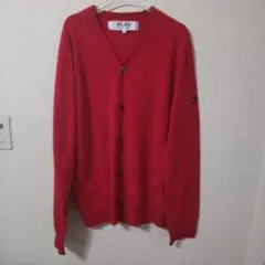 PLAY COMME des GARÇONS レッド カーディガン L