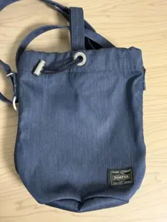 PORTERデニムショルダー DRAWSTRING BAG