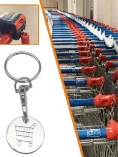 ショッピングカートキー ダミーメタル　キーホルダー　コイントークン ロピア 便利