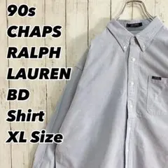 90s CHAPS RALPH LAUREN 刺繍ロゴ ボタンダウンシャツ LB