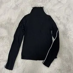 SHEIN dazy パイピング サイドライン ハイネック 長袖 カットソー