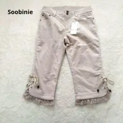 新品　Soobinie　ショートパンツ　裾レース付き　リボンポケット