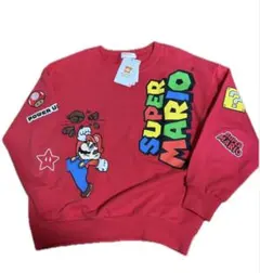 裏毛　スーパーマリオ トレーナー 赤