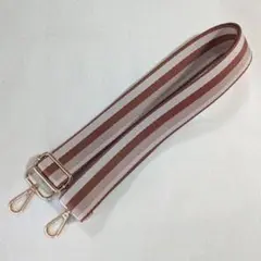 幅広ショルダーベルト ストライプブラウンのサムネイル