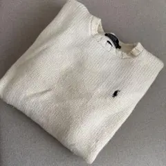 POLO RALPH LAUREN ウール ホワイト系 ニット 厚手