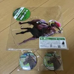 ダービー馬列伝くじ　あたり④ BIGアクリルスタンド　オルフェーヴル　缶バッジ