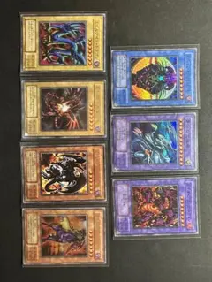 遊戯王　ブルーアイズ　レッドアイズ　エビルナイト　マジシャン　旧　レア　セット