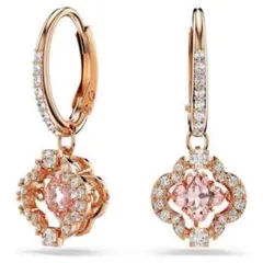 SWAROVSKI Una ドロップピアス　クローバー　ローズゴールド
