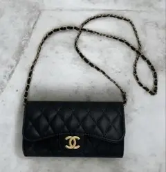 CHANEL ショルダーバッグ　キルティング ノベルティ　ブラック