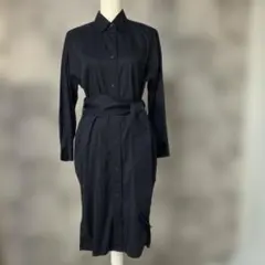 【Uniqlo U】ユニクロユー　ベルテッドシャツワンピース　S
