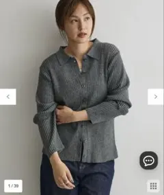 【美品】CRAFT STANDARD BOUTIQUE ポロ襟ニットカーディガン