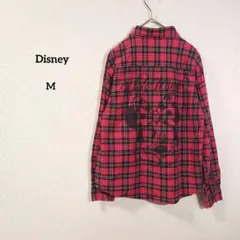 Disney　シャツ　ディズニー　ミニーちゃん　綿100％　チェック　レディースのサムネイル