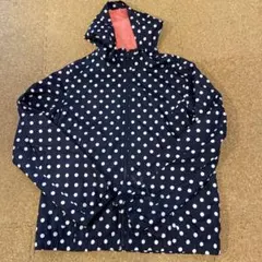 GAP ナイロンジャケット ウィンドブレーカー 水玉 紺 160