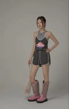 スポーツセットアップ グレー/ピンク S/M