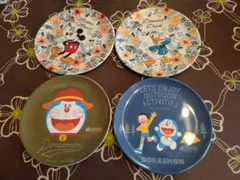 お皿　ドラえもんロゴスコラボ　ディズニー（ミッキー・ドナルドダック）お皿セット