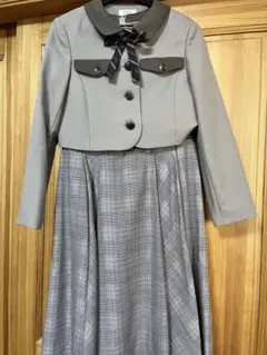 【値下げ】美品！ ELLEキッズ160　卒服•発表会ドレス チェック柄