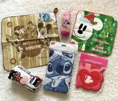 【未使用】ディズニー タオル ミッキーミニースティッチドナルドグーフィー