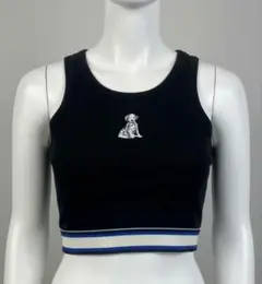 Forever 21 犬刺繍 クロップドタンクトップ