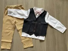 SHEIN フォーマル子供服 4Y 黒・白・ベージュ