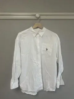 U.S. POLO ASSN. ホワイト長袖シャツ Fサイズ