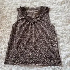 TWO:C レディース ノースリーブブラウス L 花柄 派手 ピンク 可愛い