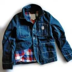 激レア ディーゼル デニム キルティング ジャケット カバーオール チェック