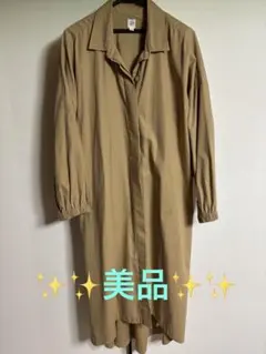 GAP ベージュ シャツワンピース 長袖