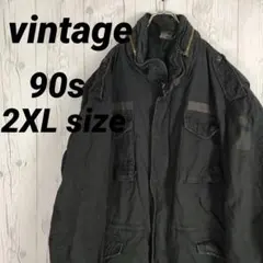 ヴィンテージ ミリタリージャケット M-65 フィールドジャケット 2XL 黒