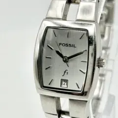 FOSSIL F2 ES-1053 クォーツ デイト シルバー 腕時計 新品電池