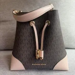 MICHAEL KORS バケットバッグ ブラウン ピンクのサムネイル