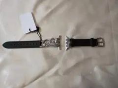 新品 Apple Watch お花のメタル＆レザーバンド