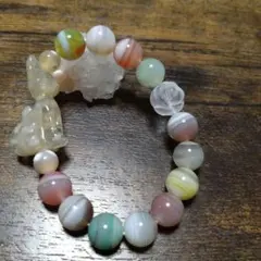 夏に映える✨大粒】高品質ミントグリーンフローライト＆ローズクォーツ 