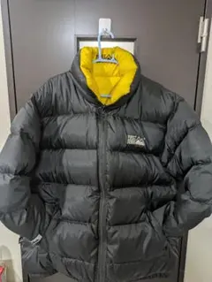 FIRST DOWN 肉厚ダウンジャケット ブラック/イエロー