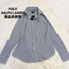【新品タグ付】ポロラルフローレン　ストライプシャツ　ポニー刺繍　スリムストレッチ
