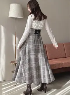 GRL チェック柄スカート