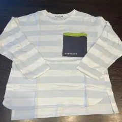 130 BRANSHES ホワイトストライプ 長袖カットソー