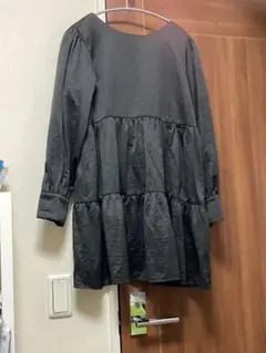 épine 長袖ミニワンピース　ティアード