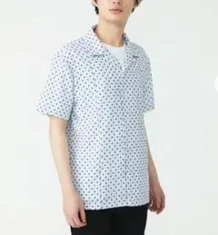 定価60%OFF 新品 オープンカラーシャツ ブルー