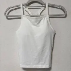 GU クロップドバックレースキャミソール Sサイズ カップ付き