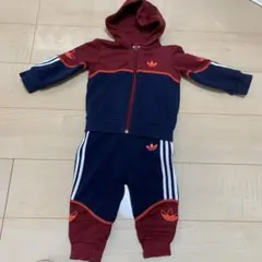 adidas フード付きトレーナー 赤/紺