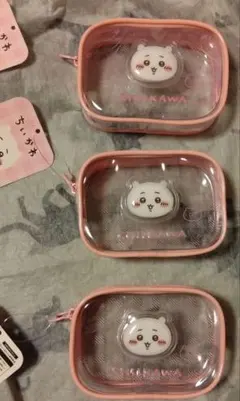 【3個セット】ちいかわ　ぷっくりクリアミニポーチ