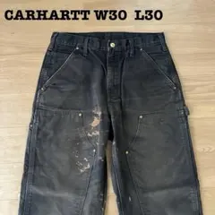 カーハート ダブルニー ペインターパンツ 墨黒 W30 ボロ 雰囲気系 古着のサムネイル