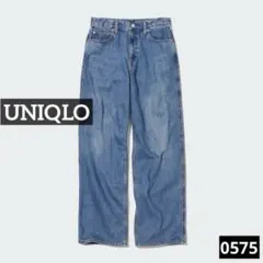 あ*あ様 0575 UNIQLO バギージーンズ ブルー
