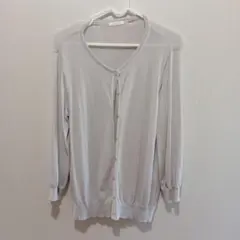 GLACIER ライトグレー ボタン付きカーディガン