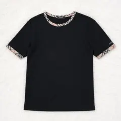バーバリーブラックレーベル 半袖Tシャツ ノバチェック ブラック Mサイズのサムネイル