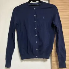 ポロ・ラルフ・ローレン ネイビー ニットカーディガン　S 160